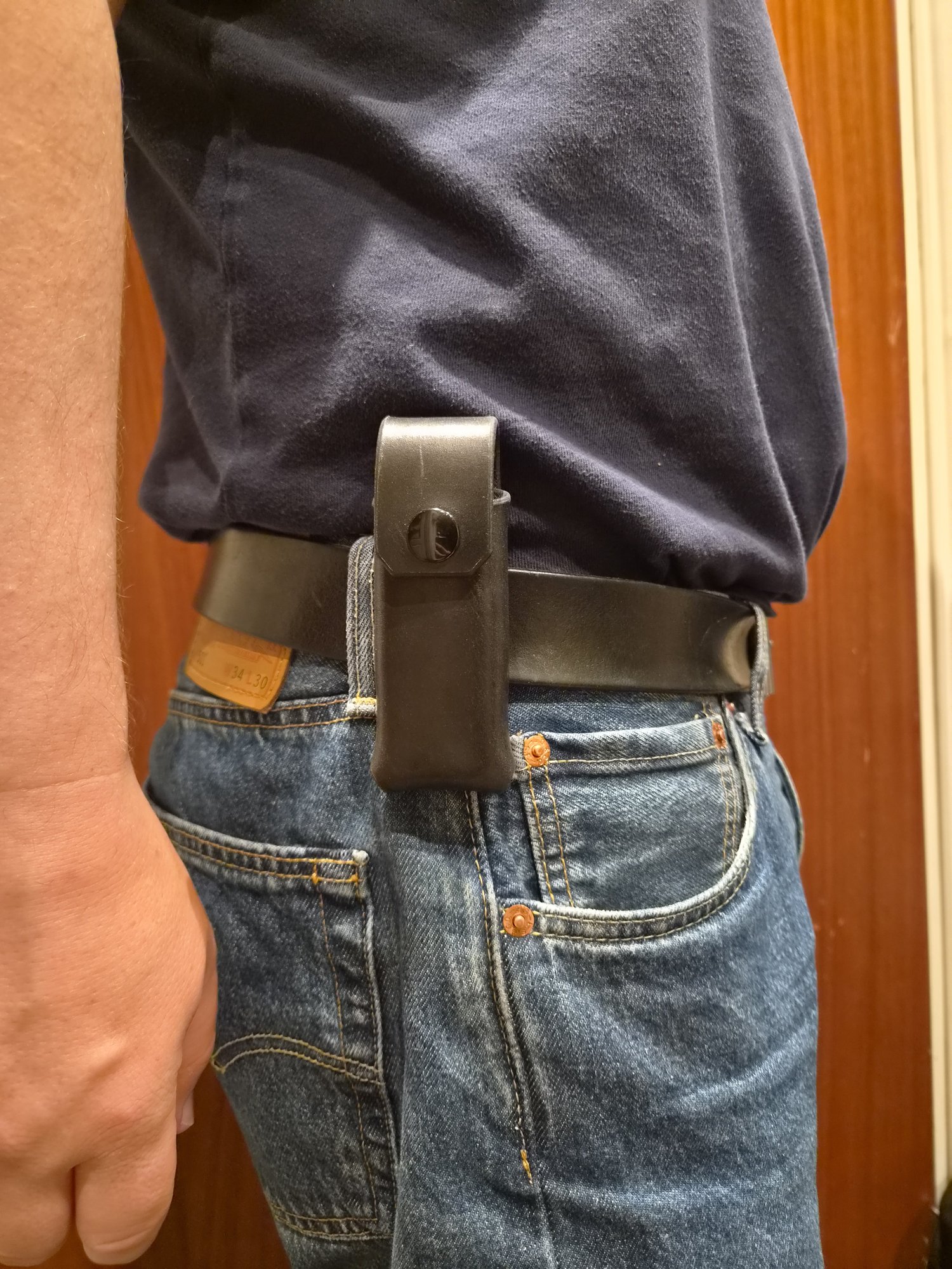 Seen in the belt from the side